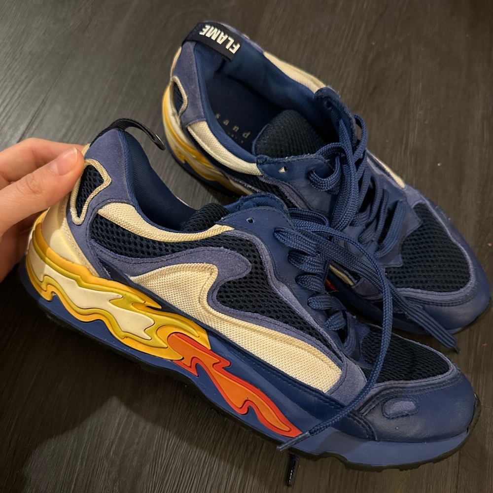 Sandro Paris blue flame sneakers